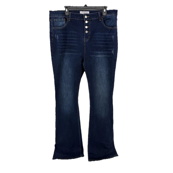 The Elevated Closet Womens Size 38x38 Blue Jean Flares bootcut NWT - Picture 2 of 15